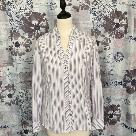 Charter Club Striped Button Down Shirt - Picture 1 of 10
